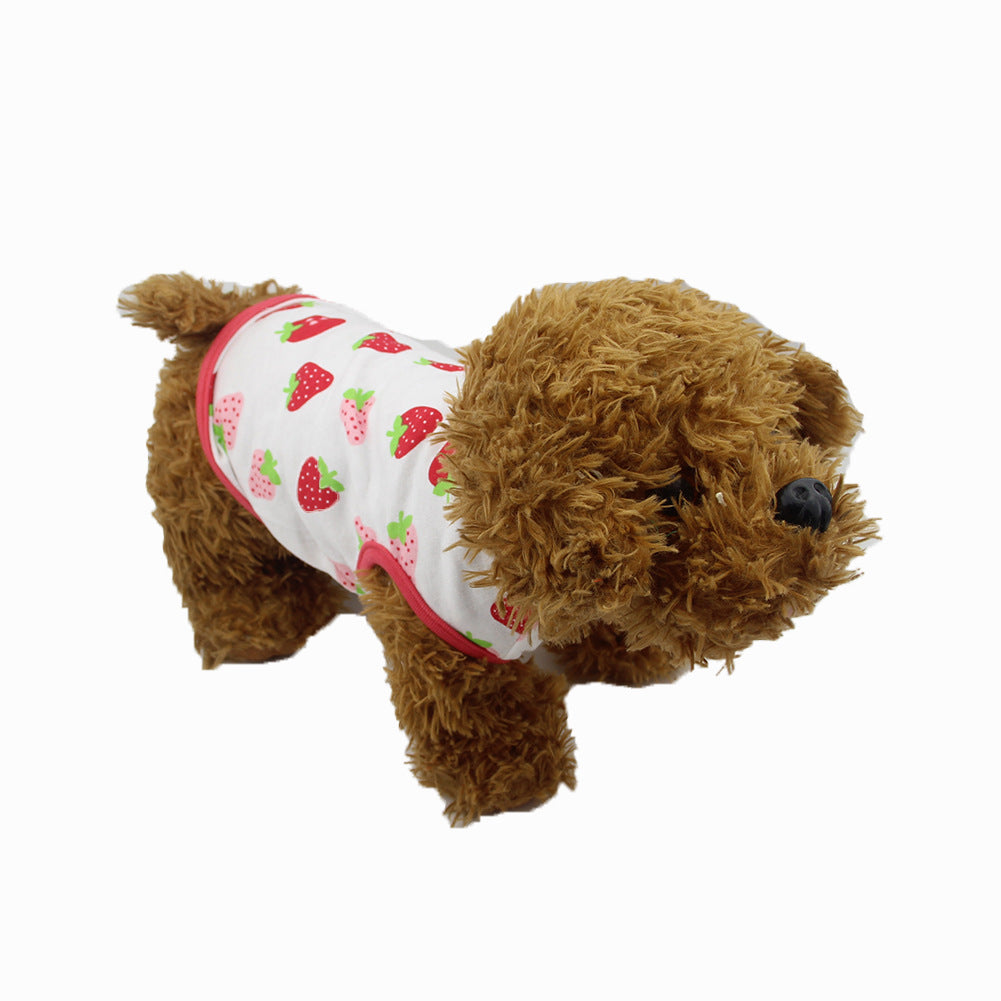 JMT-956746 Candy-Colored Thin Cotton Printed Vest for Pets in Various Fun Designs