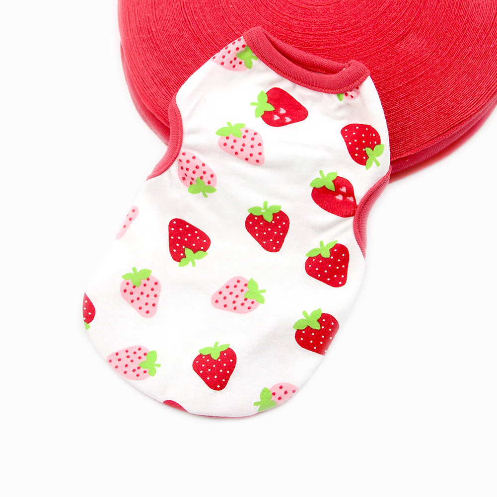 JMT-956746 Candy-Colored Thin Cotton Printed Vest for Pets in Various Fun Designs