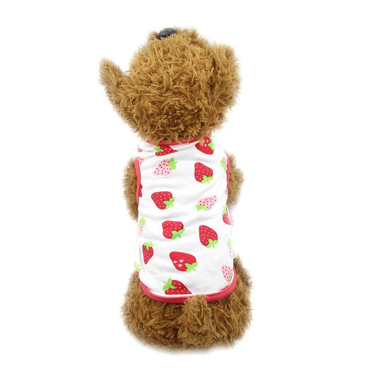 JMT-956746 Candy-Colored Thin Cotton Printed Vest for Pets in Various Fun Designs