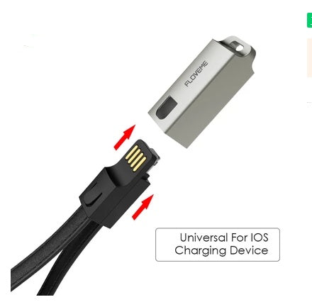 JMT-956810 Leather USB-C Charging Cable for iPhone - 20cm Length, 2.1A, Apple Lightning Interface, Available in Red, Black, Brown