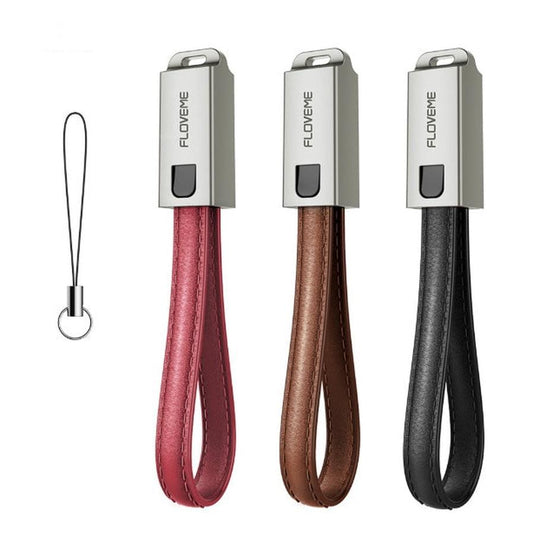 JMT-956810 Leather USB-C Charging Cable for iPhone - 20cm Length, 2.1A, Apple Lightning Interface, Available in Red, Black, Brown