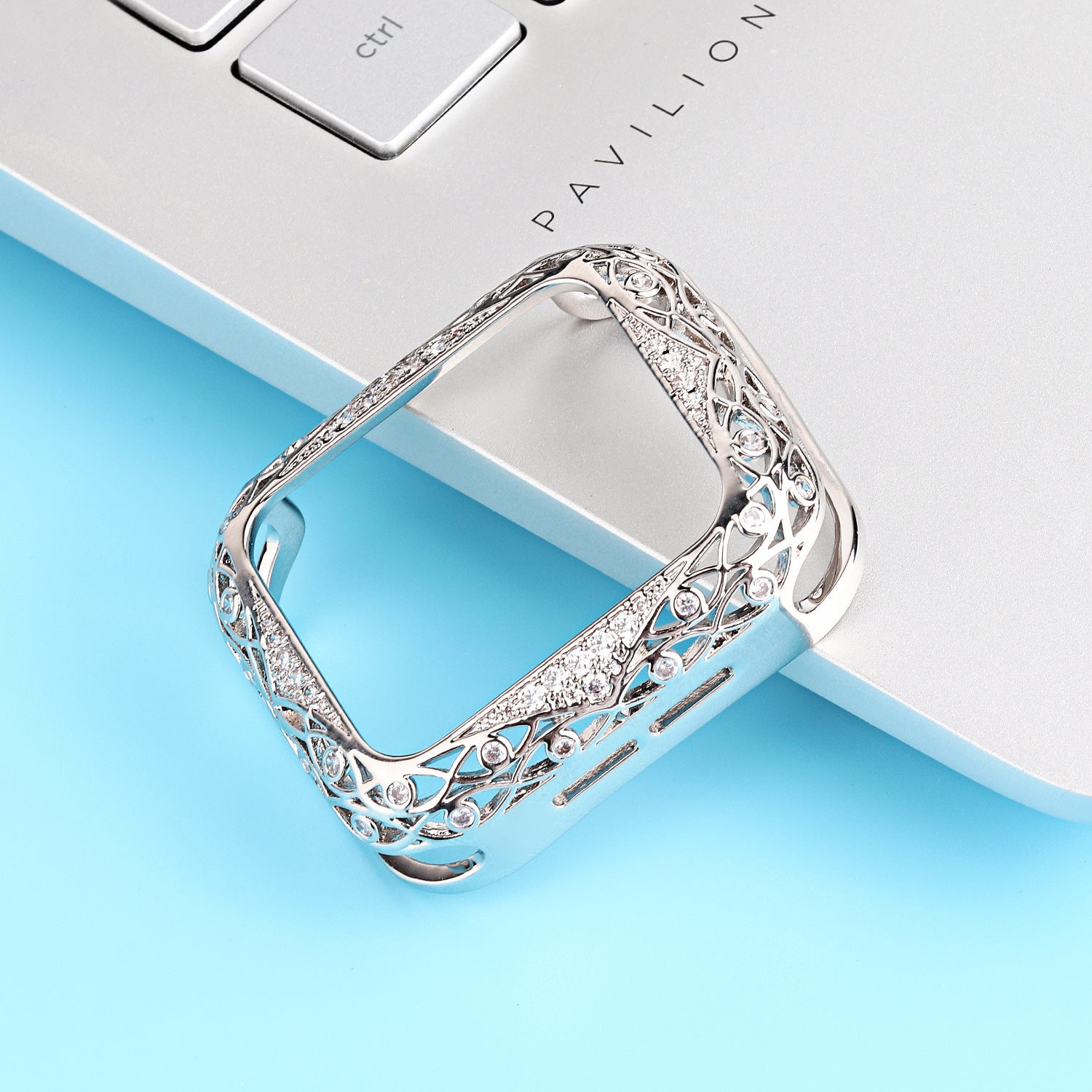 JMT-956938 Diamond-Studded Retro Hollow Metal Shell for Apple Watch 5 – Compatible with 38/40MM and 42/44MM Sizes