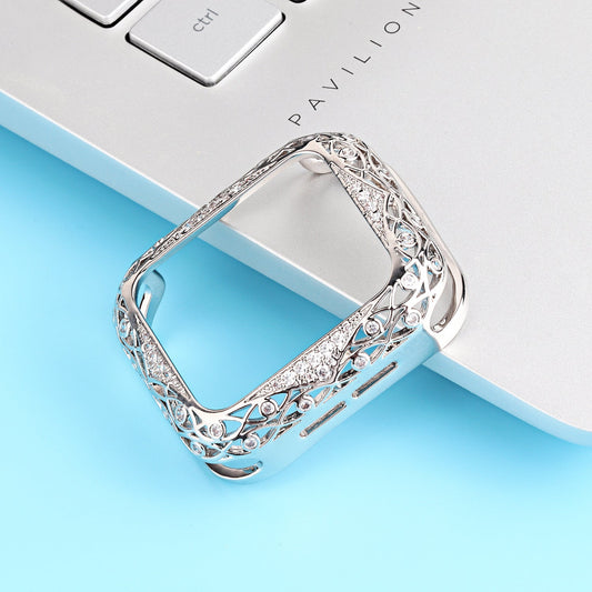 JMT-956938 Diamond-Studded Retro Hollow Metal Shell for Apple Watch 5 – Compatible with 38/40MM and 42/44MM Sizes