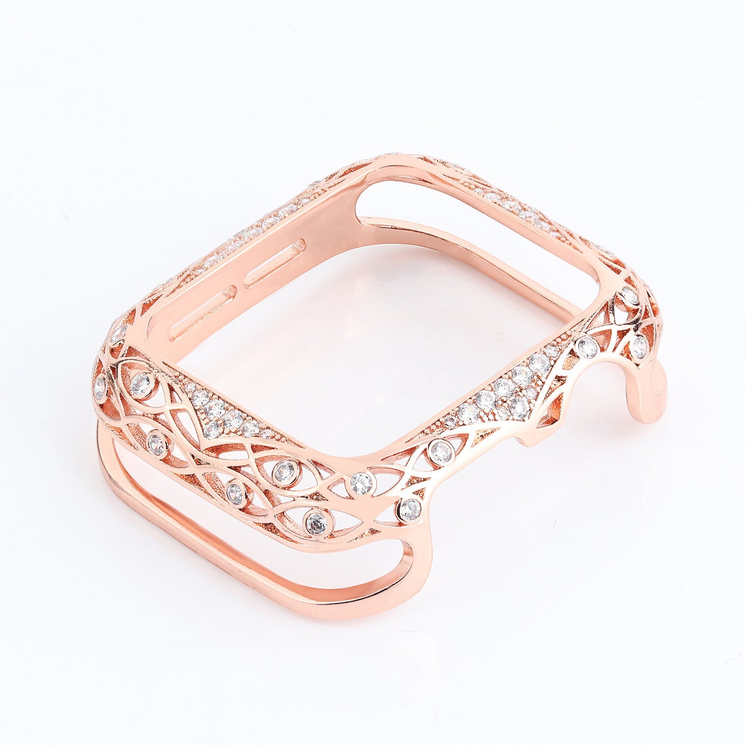 JMT-956938 Diamond-Studded Retro Hollow Metal Shell for Apple Watch 5 – Compatible with 38/40MM and 42/44MM Sizes