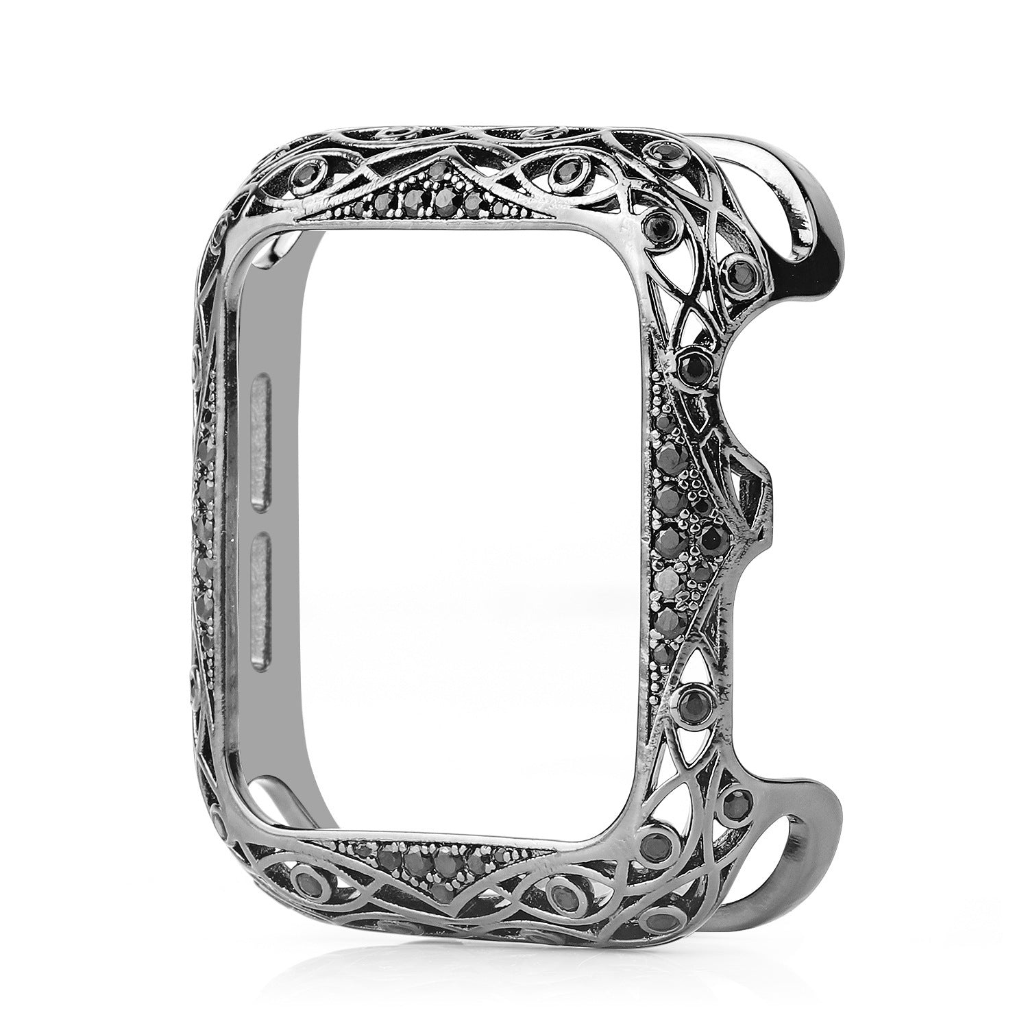 JMT-956938 Diamond-Studded Retro Hollow Metal Shell for Apple Watch 5 – Compatible with 38/40MM and 42/44MM Sizes