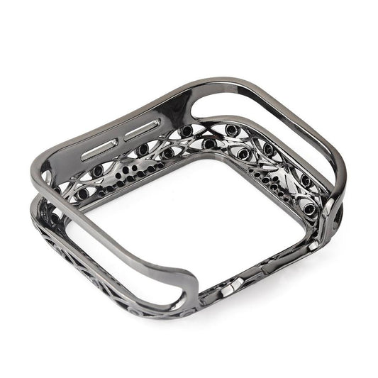 JMT-956938 Diamond-Studded Retro Hollow Metal Shell for Apple Watch 5 – Compatible with 38/40MM and 42/44MM Sizes