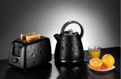 JMT-957066 2 Slice Electric Toaster 750W in Black - Durable Plastic Toaster for Everyday Use