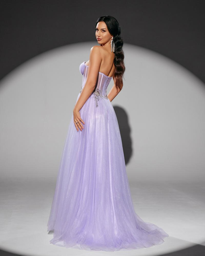 JMT-957194 Elegant Purple Evening Gown for Women - Model SH0219