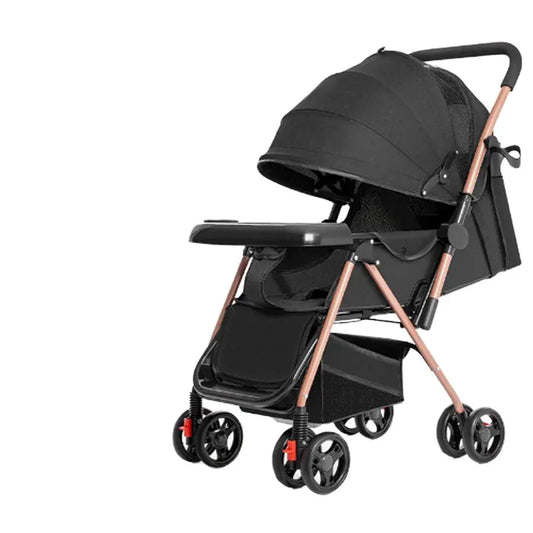 JMT-957258 High View 3-in-1 Folding Stroller with Sit-Lie Feature, Mosquito Nets, Storage Baskets, and Cup Holders