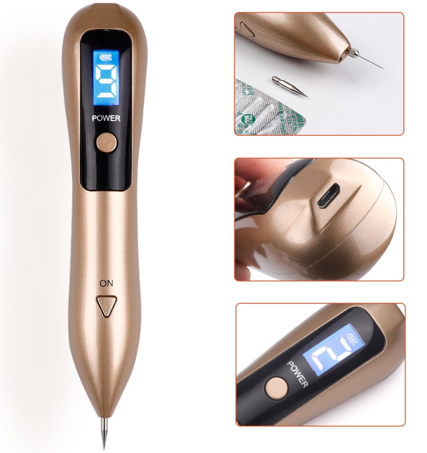JMT-957258 Laser Beauty Point Pen for Spot Removal - Rechargeable with LCD Display, 5 Power Levels, Suitable for Skin Care