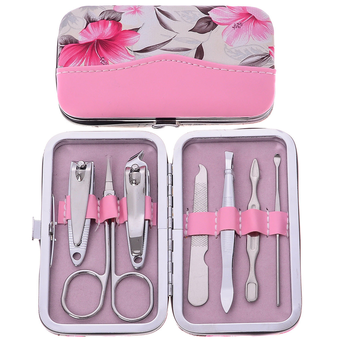 JMT-957578 7-Piece Carbon Steel Nail Clipper Set with Zipper Storage Bag
