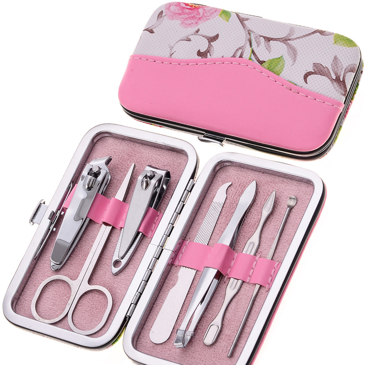 JMT-957578 7-Piece Carbon Steel Nail Clipper Set with Zipper Storage Bag