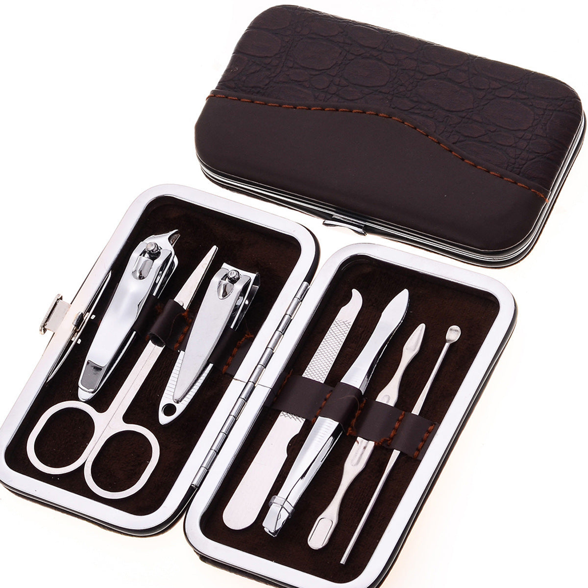 JMT-957578 7-Piece Carbon Steel Nail Clipper Set with Zipper Storage Bag