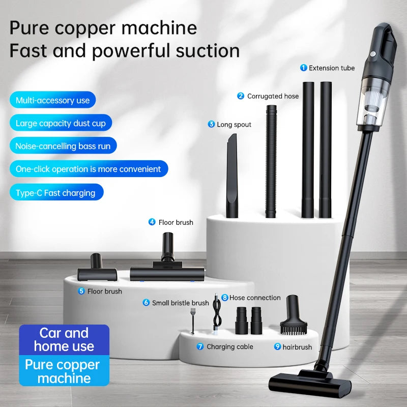 JMT-957578 Portable Handheld Ash Vacuum and Carpet Cleaner for Home, Office, Car, and Pet Hair
