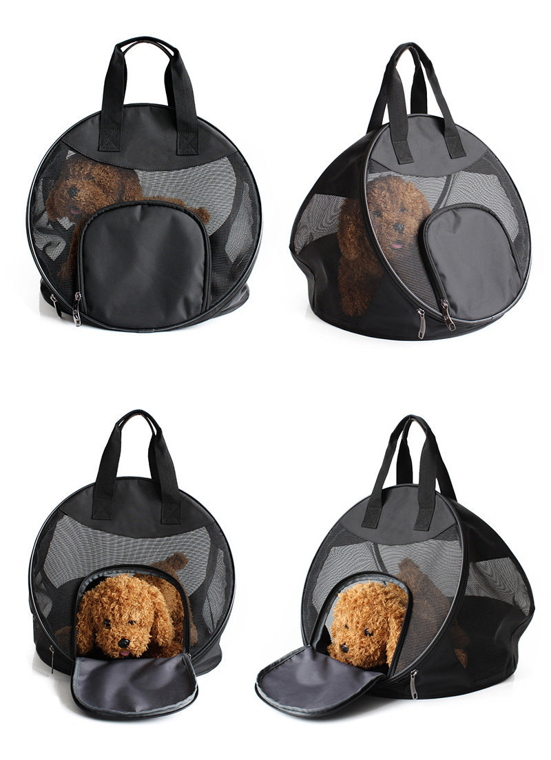 JMT-958282 Portable Pet Handbag - Breathable Polyester Carrier for Cats and Dogs (up to 12 lbs)