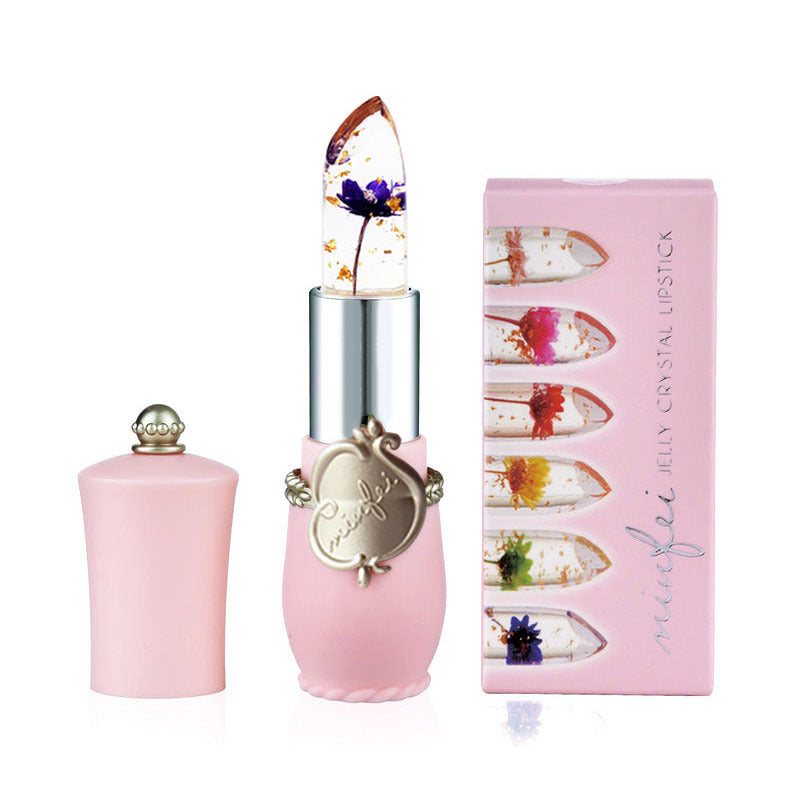 JMT-958538 Temperature Change Lipstick with Dried Flowers, Moisturizing Formula, 3.8g