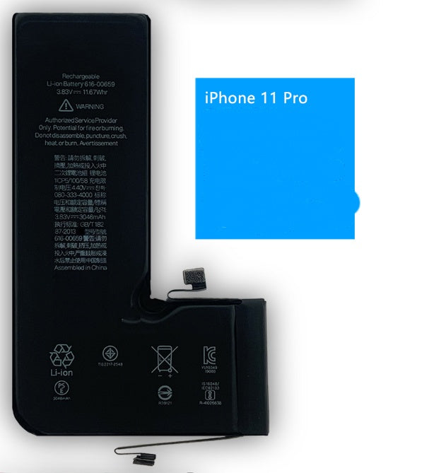 JMT-958602 High-Capacity Lithium Battery for All iPhone Models - 2501mAh to 3000mAh