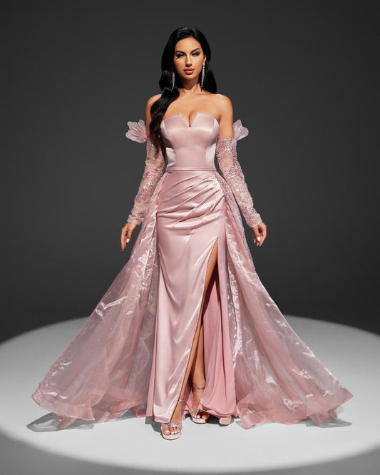 JMT-958666 Elegant Pink Ladies' Dress with Stylish Design SH0025