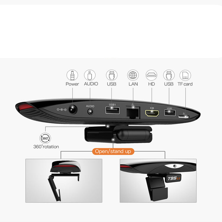 JMT-958794 Smart TV Box RK3368 with 2GB RAM, 16GB Storage, Built-In Camera, HDMI Output