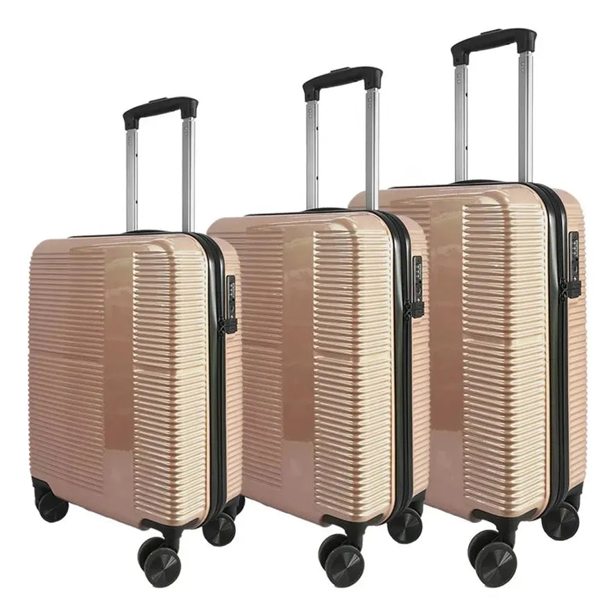 JMT-958986 Custom Hardside Luggage Set - 3-Piece Modular ABS Trolley Suitcase for Travel