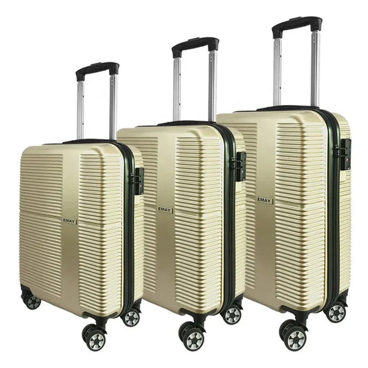 JMT-958986 Custom Hardside Luggage Set - 3-Piece Modular ABS Trolley Suitcase for Travel