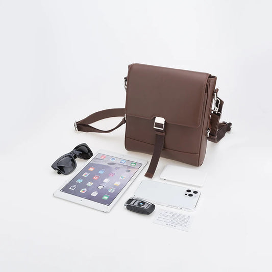 JMT-959242 Classic Fashion Crossbody Bag in Genuine Leather for Men - Versatile Sling Messenger Style
