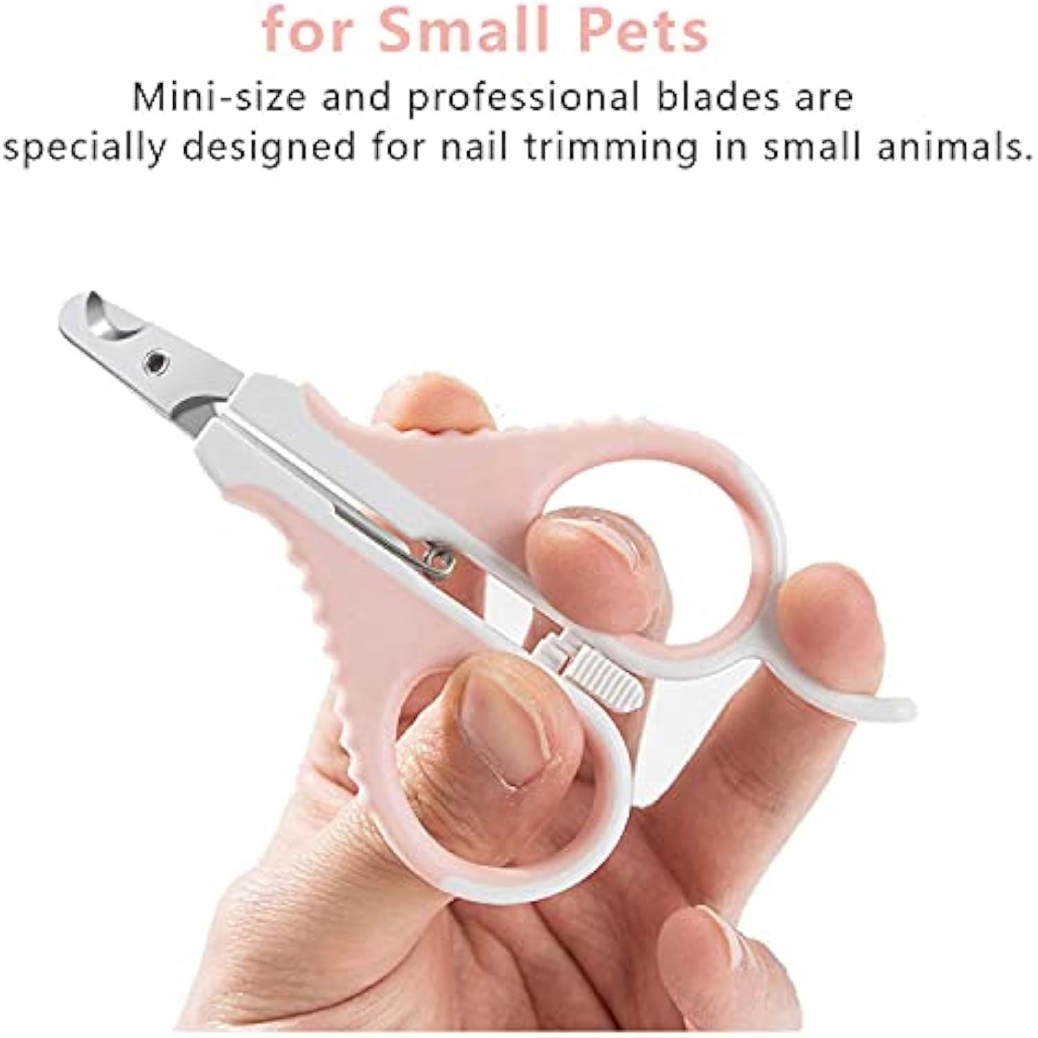 JMT-959242 Pet Nail Clippers with Safety Guard and Angled Blade for Cats, Kittens, Small Dogs, and Other Small Animals