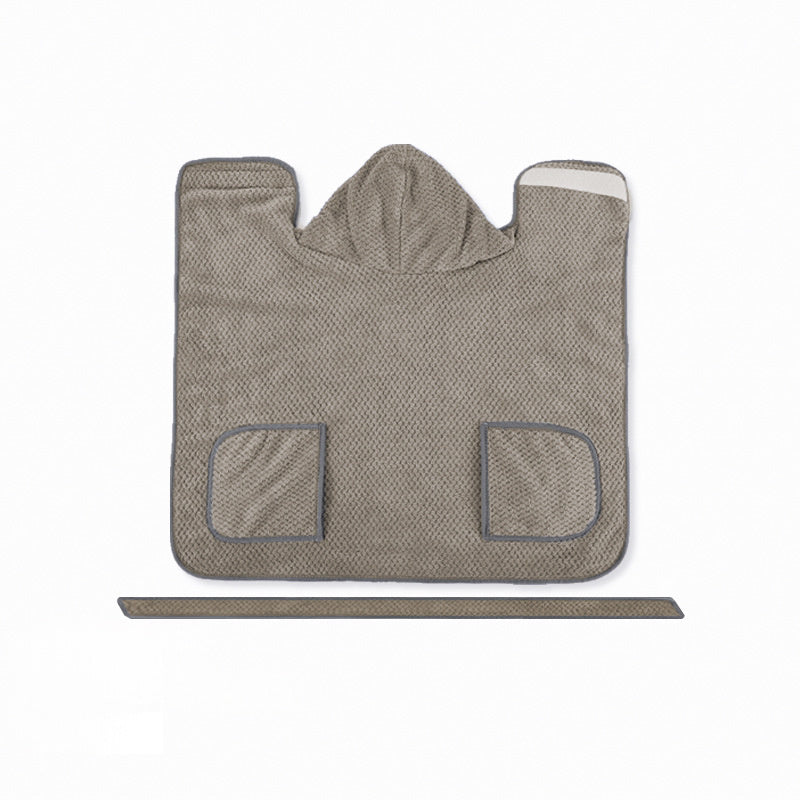 JMT-959498 High Absorbent Quick-Drying Dog Bath Robe Towel with Adjustable Waistband - Soft and Warm Comfort for Your Pet