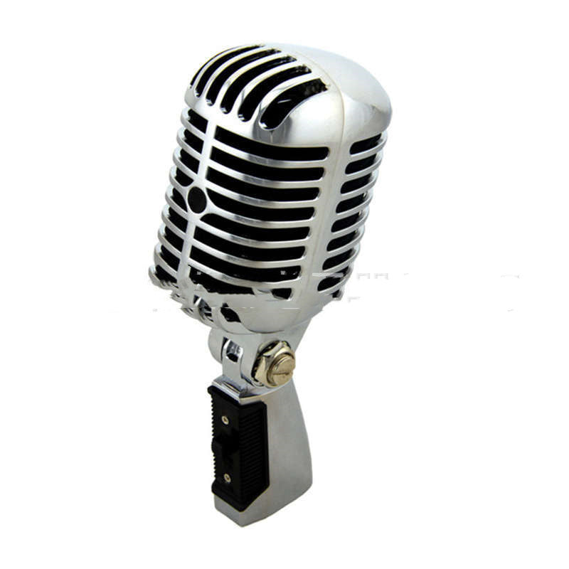 JMT-959754 Dynamic Retro Microphone with Heart-Shaped Directivity - Gold, Silver, Rose Gold Finish