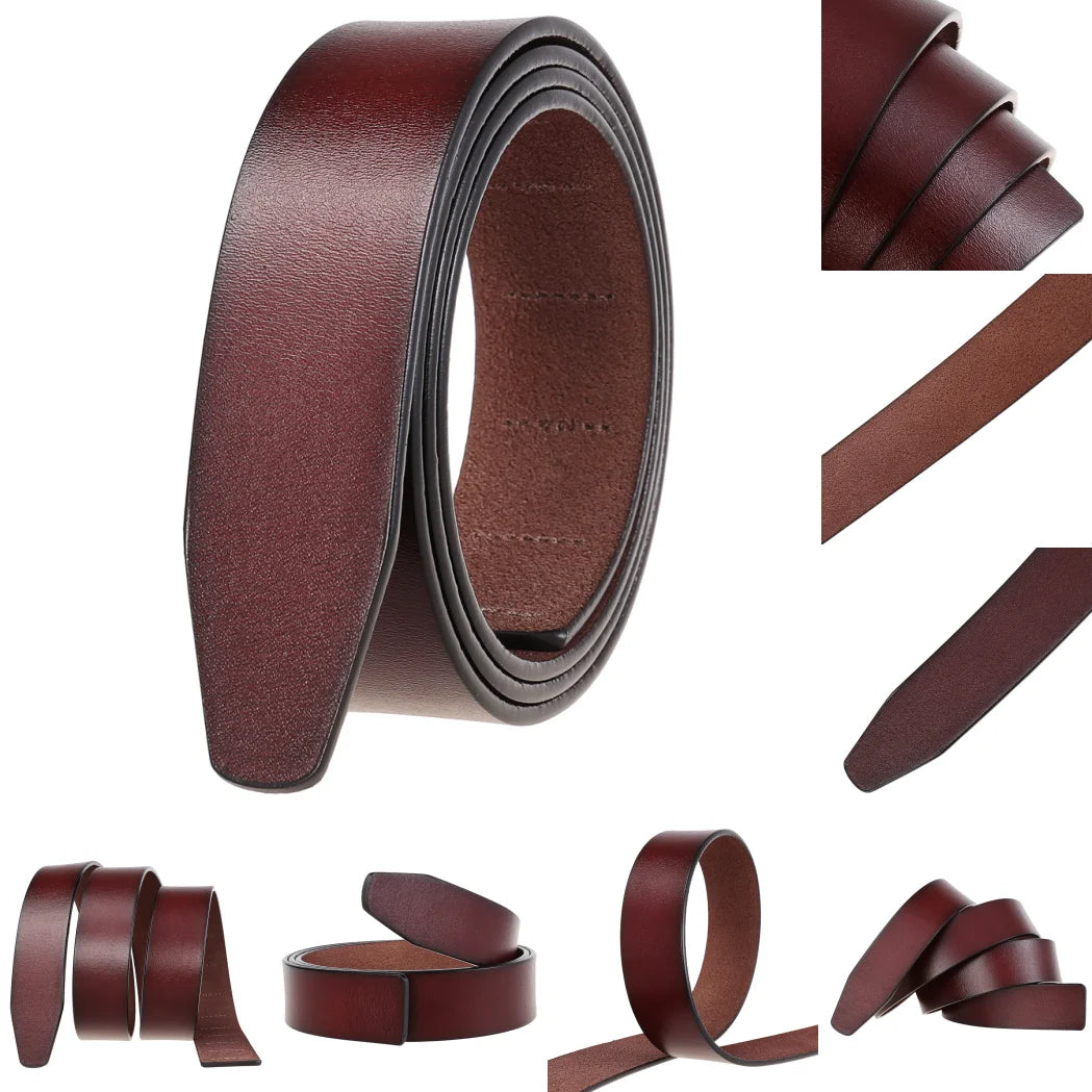 JMT-960330 Real Cowhide Leather Belt for Men – 35mm Wide Genuine Leather Design