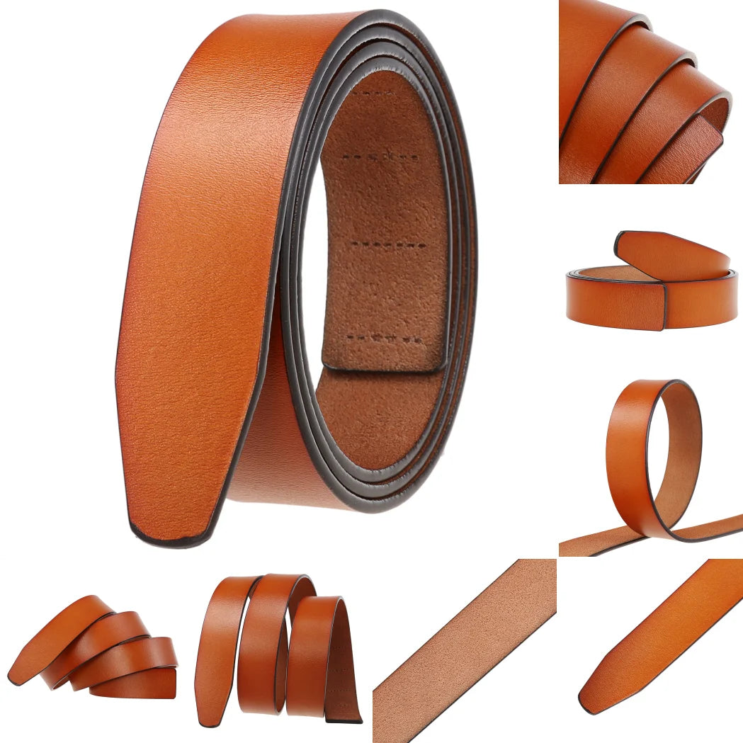 JMT-960330 Real Cowhide Leather Belt for Men – 35mm Wide Genuine Leather Design