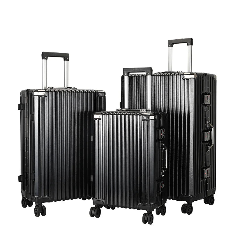 JMT-960458 Custom Aluminium Travel Luggage in 20, 24, 28 Inch Sizes with PC Spinner Wheels