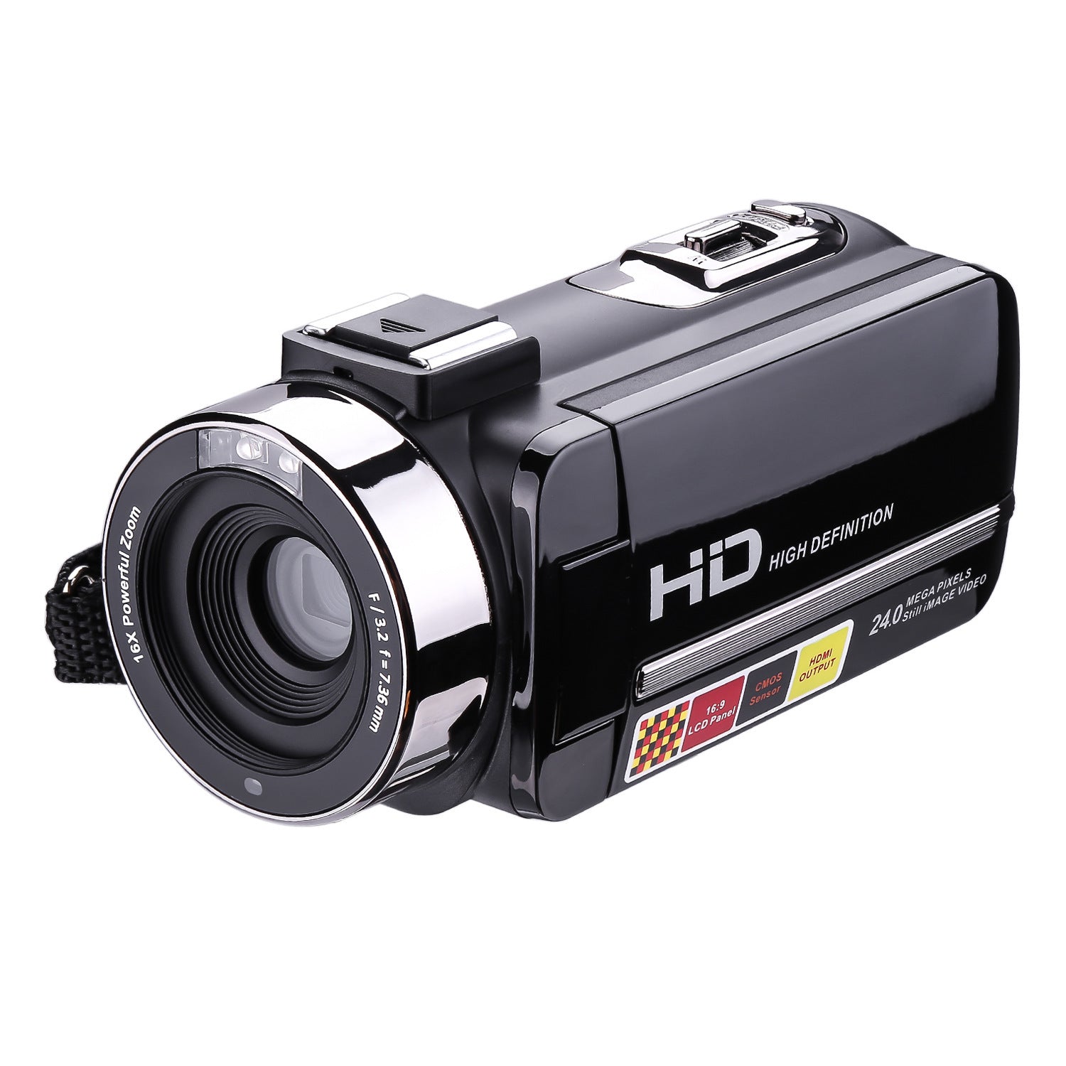 JMT-960586 1080p HD CMOS Camera with 3.0 inch Touchscreen Display and Mono Microphone