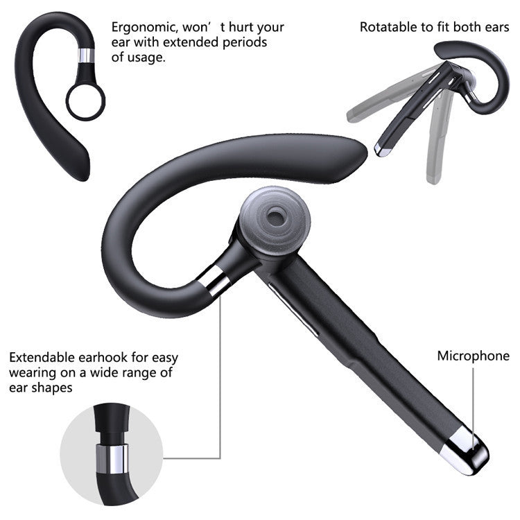 JMT-960714 Bluetooth Wireless Headset with Microphone – Ergonomic In-Ear Design, Long Standby Time, Compatible with Most Devices