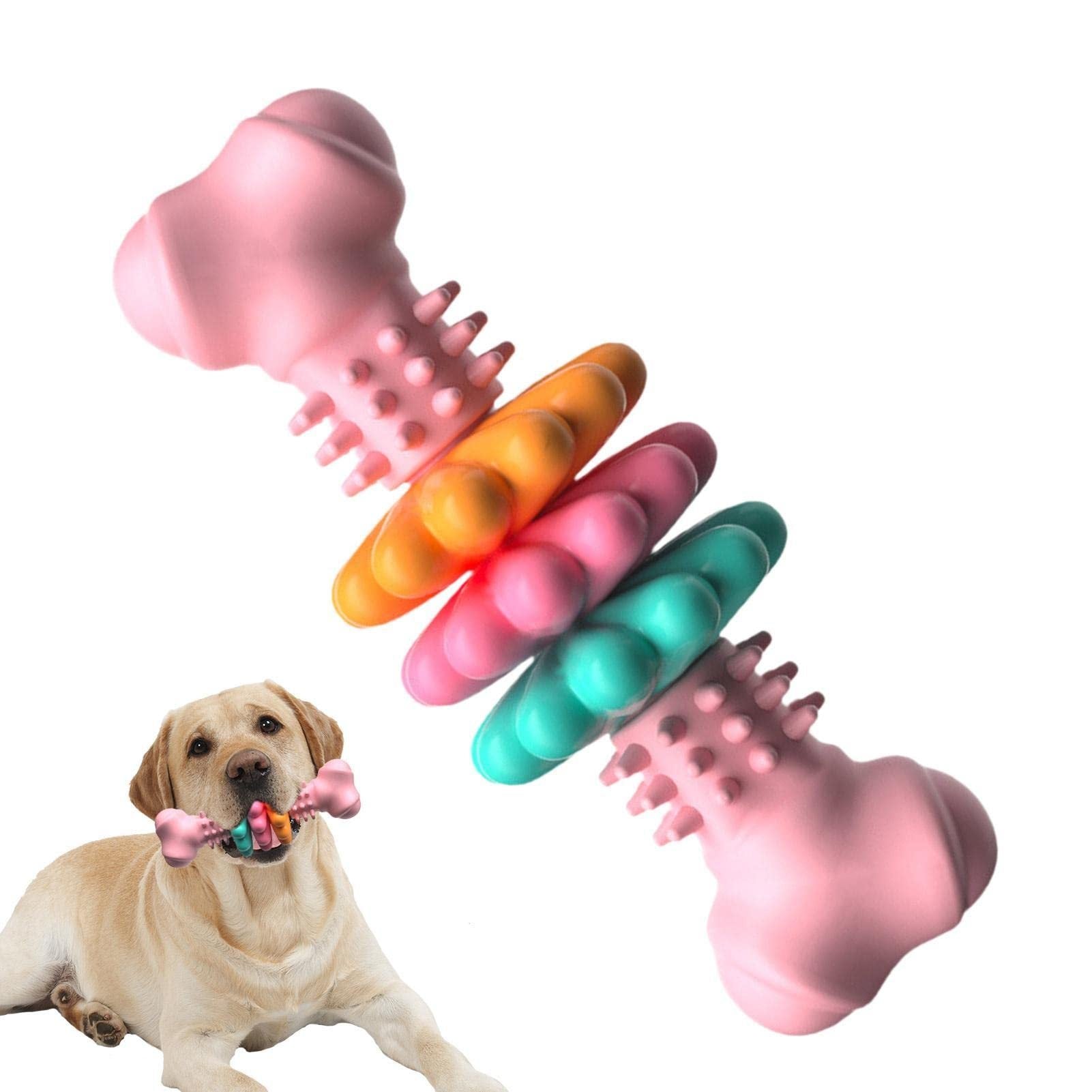 JMT-960714 Durable TPR Dog Chew Toy Bone for Dental Health and Stress Relief - Ideal for Small to Large Breeds