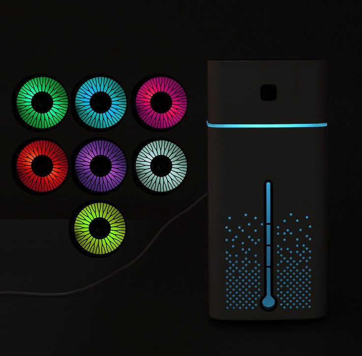 JMT-960714 Water Cube Humidifier with Adjustable Spray Modes and Night Light - 1000ml Capacity, Quiet Operation