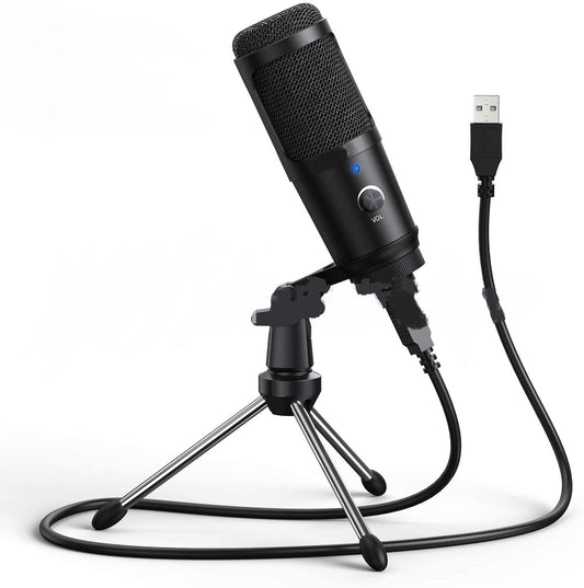 JMT-960906 Apple-Compatible Live Recording Microphone with Desktop Tripod Stand