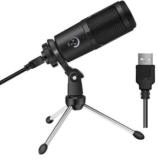 JMT-960906 Apple-Compatible Live Recording Microphone with Desktop Tripod Stand