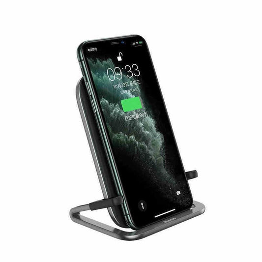 JMT-960906 Wireless Charging Stand for Vertical and Horizontal Use - Universal Qi-Compatible, PC + Silicone + Aluminum Alloy Construction, Black or White