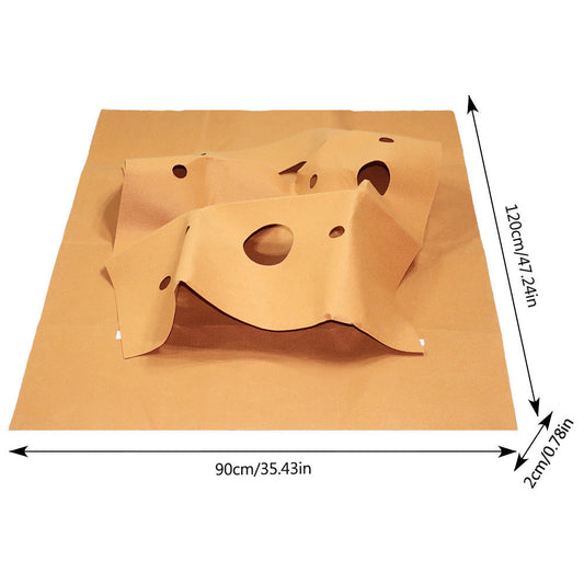 JMT-961034 Felt Cat Litter Pad Toy for Playtime and Comfort, Brown, 120cm x 90cm x 3cm