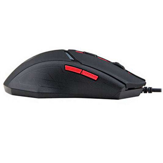 JMT-961354 2000 DPI Ergonomic Wired Gaming Mouse with 5 Buttons and 4-Way Wheel, USB Connection for Desktop Use