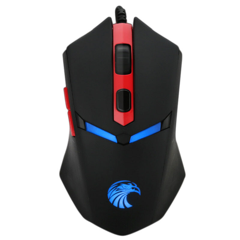 JMT-961354 2000 DPI Ergonomic Wired Gaming Mouse with 5 Buttons and 4-Way Wheel, USB Connection for Desktop Use