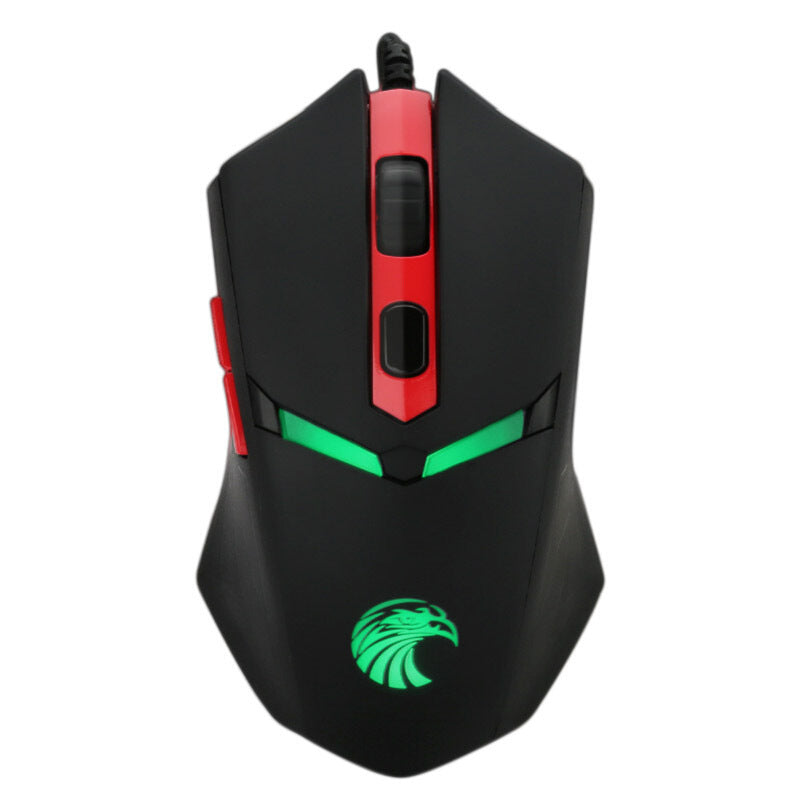 JMT-961354 2000 DPI Ergonomic Wired Gaming Mouse with 5 Buttons and 4-Way Wheel, USB Connection for Desktop Use