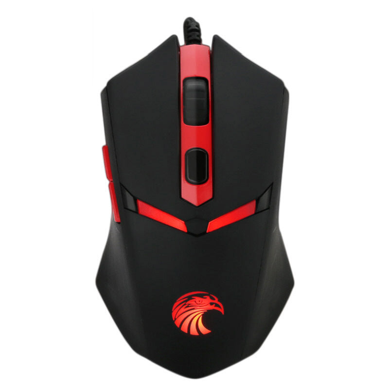 JMT-961354 2000 DPI Ergonomic Wired Gaming Mouse with 5 Buttons and 4-Way Wheel, USB Connection for Desktop Use