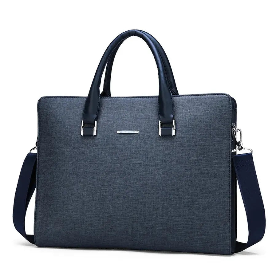 JMT-961546 Large Capacity Leather Computer Bag for Business with Shoulder and Diagonal Strap