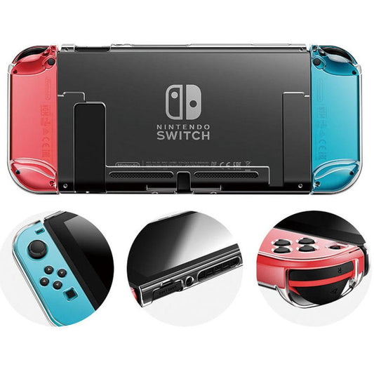 JMT-961738 Transparent Split Protective Shell for Nintendo Switch - Slim, Durable, Anti-Scratch Design