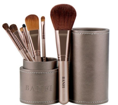 JMT-961994 7-Piece Makeup Brush Set with Soft Animal Hair for Eye Shadow Application