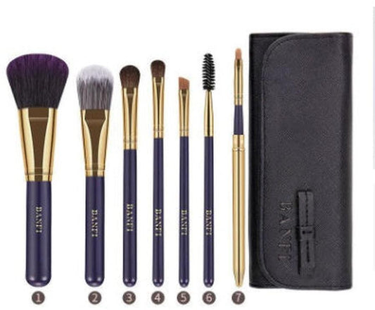 JMT-961994 7-Piece Makeup Brush Set with Soft Animal Hair for Eye Shadow Application