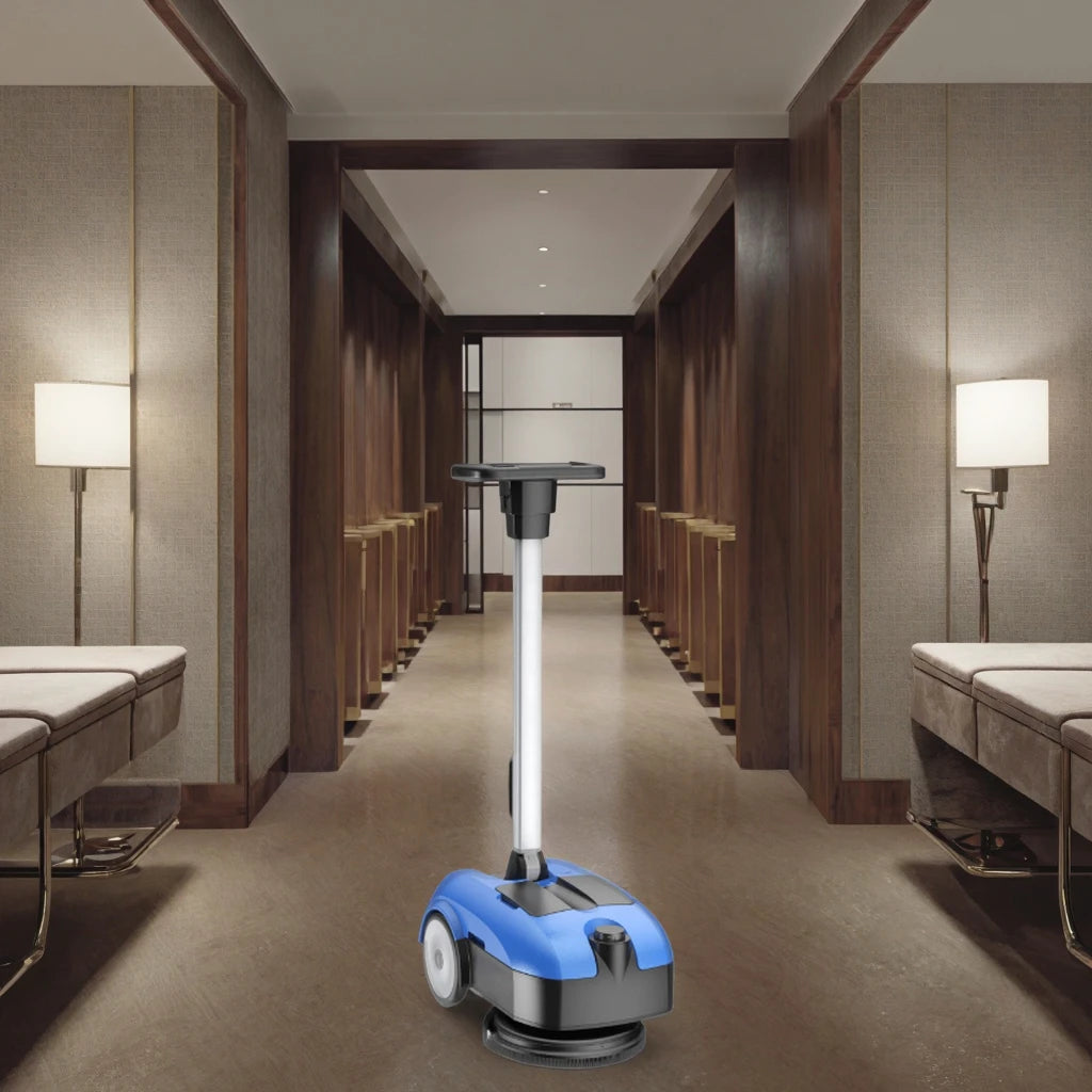 JMT-962186 180 Degree Rotating Brush Mini Walk Behind Floor Scrub Cleaning Machine