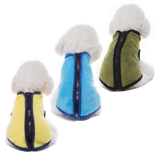 JMT-962506 High Neck Zipper Cotton Vest for Pets - Casual Comfort in Stylish Design